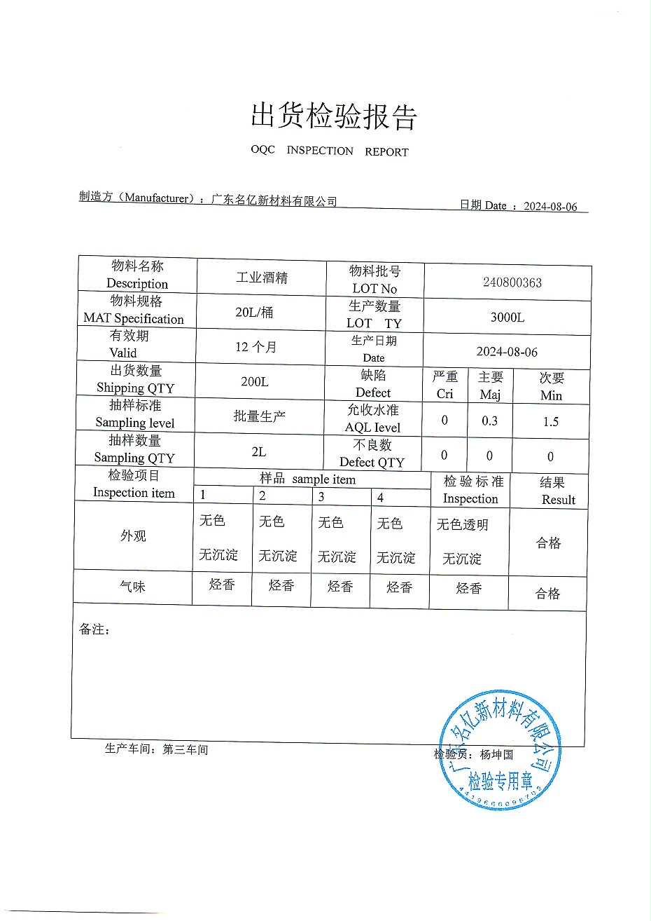 工業酒精